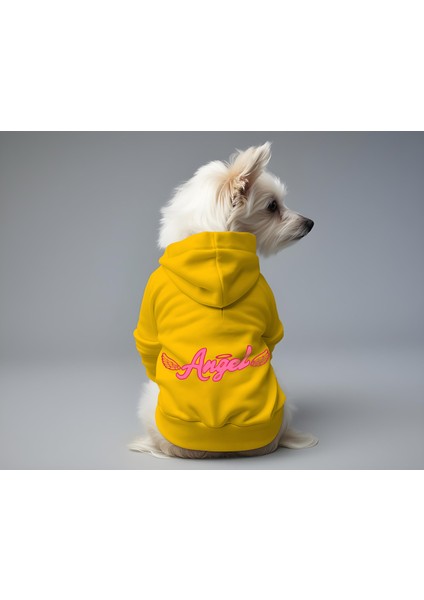 Kedi ve Köpek Kıyafeti & Elbisesi - Sarı Hoodie Angel