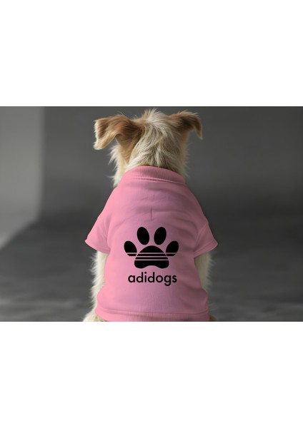 Kedi ve Köpek Kıyafeti & Elbisesi - Pembe Sweatshirt Paw Adidog