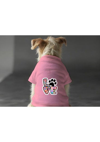 Kedi ve Köpek Kıyafeti & Elbisesi - Pembe Renkli Love