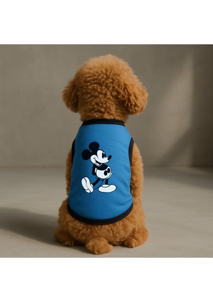 Yeni Sezon Köpek ve Kedi Kıyafeti - Mavi Mickey Mouse
