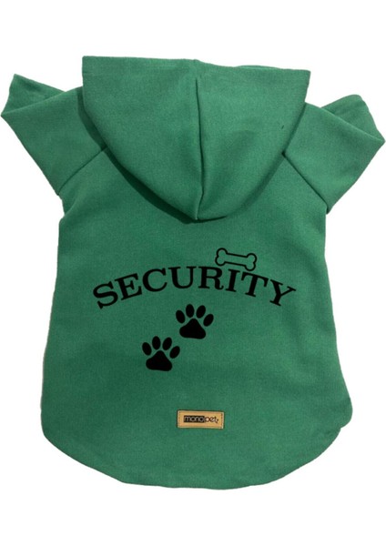 Kapüşonlu Sweatshirt Köpek ve Kedi Kıyafeti Yeşil Security fiyatları
