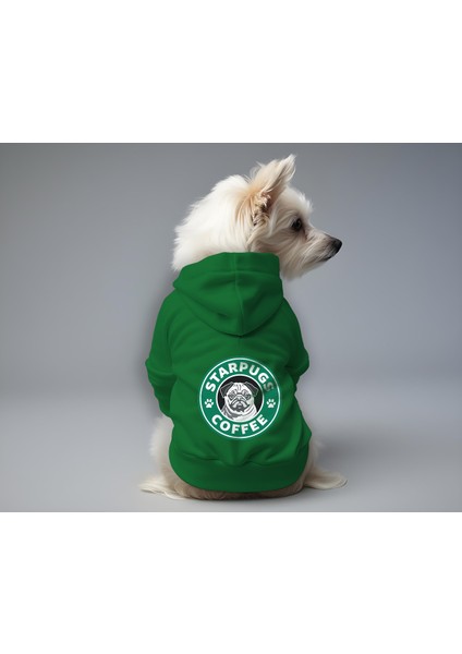 Kedi ve Köpek Kıyafeti & Elbisesi - Yeşil Hoodie Starpugs
