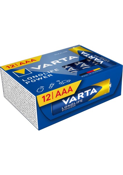 Longlife Power Alkalin AAA İnce Kalem Pil 12'Li Paket