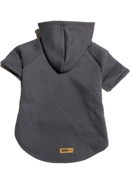 Kapüşonlu Sweatshirt Köpek ve Kedi Düz Antrasit fiyatları