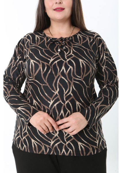 Kadın Desenli Likralı Yünlü Viskon Bluz fiyatları
