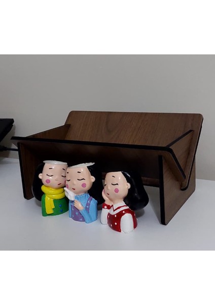 Masaüstü Ahşap Kitaplık Raf Organizer Kitap Düzenleyici