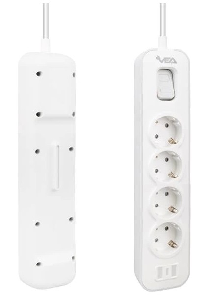 VE-NOVA104 A Class 4'lü Anahtarlı 1.5 Metre Grup Priz fiyatları