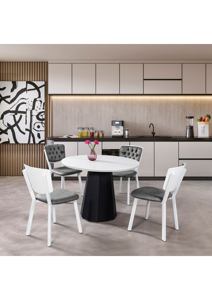 Raven 4 Sandalyeli Mutfak Masa Takımı