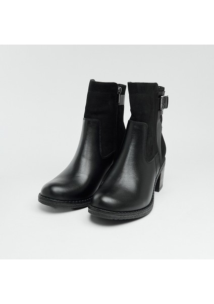Hakiki Deri Topuklu Fermuarlı Kadın Bot fiyatları