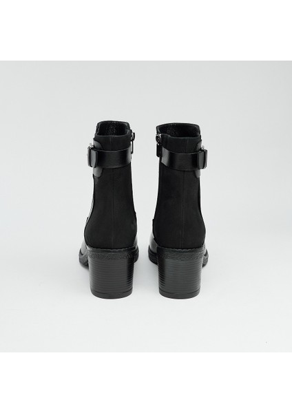 Hakiki Deri Topuklu Fermuarlı Kadın Bot fırsatları