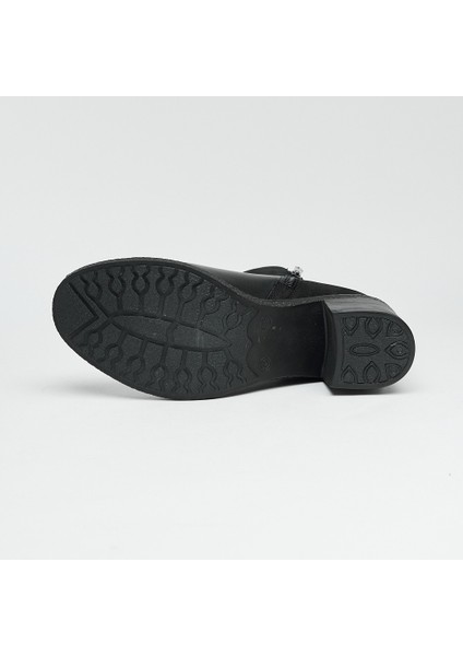 Hakiki Deri Topuklu Fermuarlı Kadın Bot indirimleri