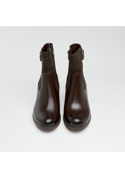 Hakiki Deri Topuklu Fermuarlı Kadın Bot modelleri