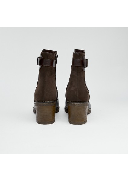 Hakiki Deri Topuklu Fermuarlı Kadın Bot fırsatları