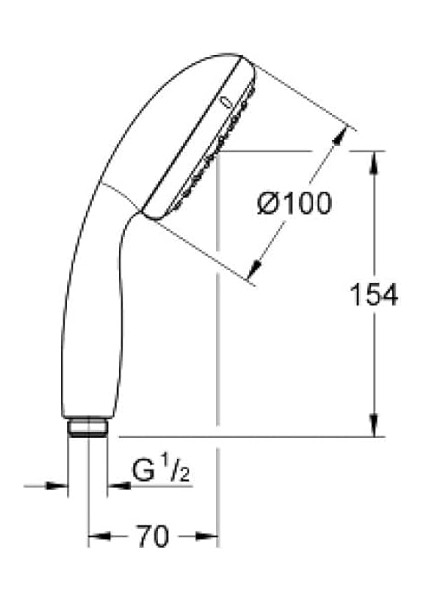 Vitalio Go 100 Quickfix El Duşu | 1 Akışlı | Düşmeye Dayanıklı |kireç Önleyici Sistem | Duş Ba fırsatları