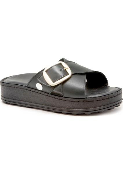 D25YT 1285 Siyah Bayan Terlik Terlik Sandalet