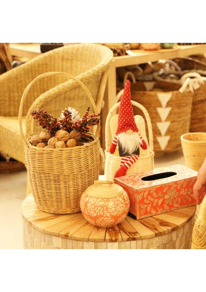 Mylamp Rattan 20X16 x H 20/36 Cm. Sepet