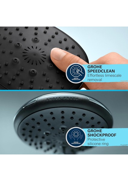 Vitalio Start 110 El Duşu, 1 Akışlı Yağmur Duşu, 110MM Yuvarlak Duş Başlığı, Kireç Önleyici Si fırsatları