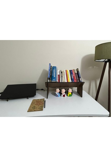 Masaüstü Ahşap Kitaplık Raf Organizer Kitap Düzenleyici