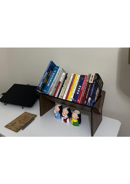 Masaüstü Ahşap Kitaplık Raf Organizer Kitap Düzenleyici