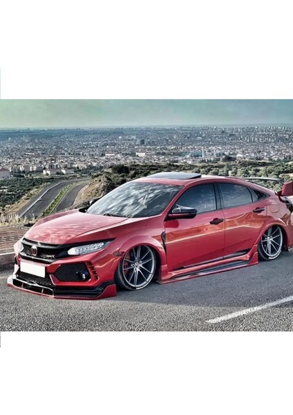 Honda Civic Fc5 Ön Lip Custom Ön Lip Plastik Parlak Siyah