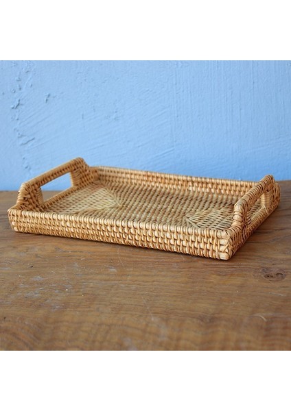 Mylamp Maria 37,5X28X8 Cm. Rattan Dekoratif Tepsi