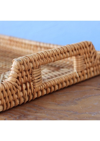 Mylamp Maria 37,5X28X8 Cm. Rattan Dekoratif Tepsi modelleri