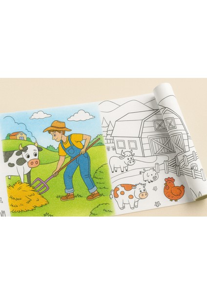 Çiftliğimi Boyuyorum – 5 Metre Rulo Boyama Kağıdı | Çocuklar Için Eğitici Boyama Etkinliği indirimleri