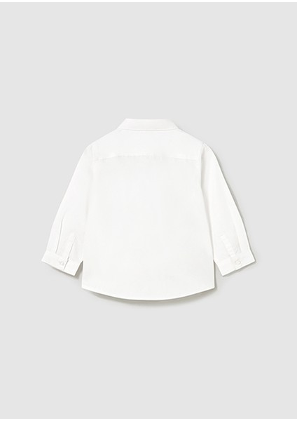Beyaz Uzun Kollu Erkek Bebek Gömlek 124 fiyatları