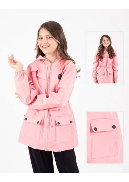 Kız Çocuk Mevsimlik Su Itici Çıtçıt Kapamalı Cepli Yağmurluk M00752 modelleri