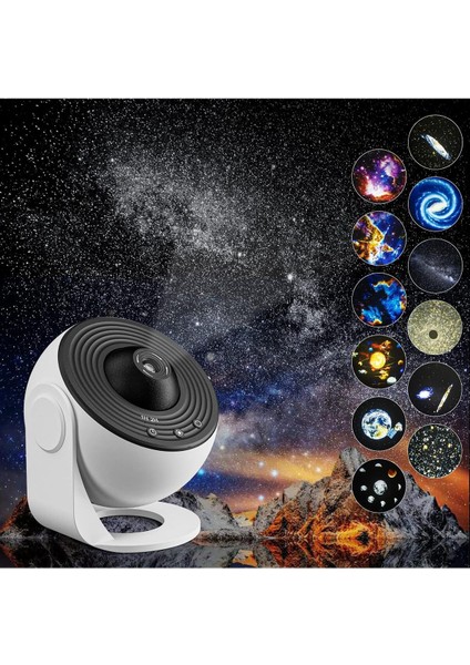 Gezegen Gece Tavan Projektörü ve 12 Film Diskli Hd Zoom Projeksiyon Seti