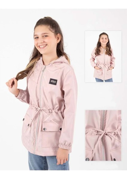 Kız Çocuk Mevsimlik Su Itici Çıtçıt Kapamalı Cepli Yağmurluk M00752 modelleri
