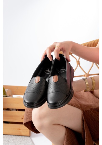 Kadın Wanetti Delikli Babet Anne Ayakkabısı Günlük Ayakkabı Babet modelleri