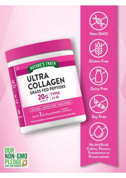 Ultra Collagen Grass Fed Peptides 7 0z- 198 G modelleri
