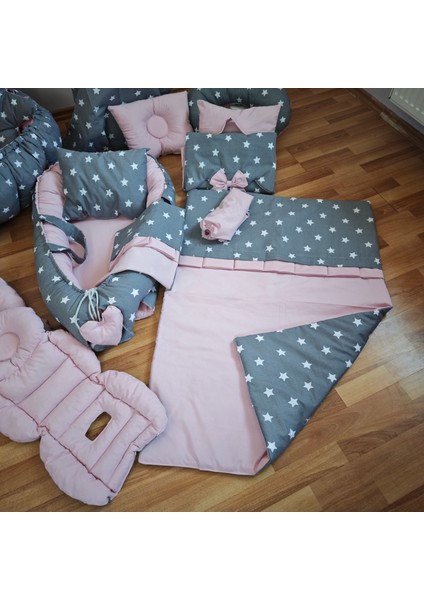 Koyu Yıldız Pudra 16 Parça Babynest Seti modelleri