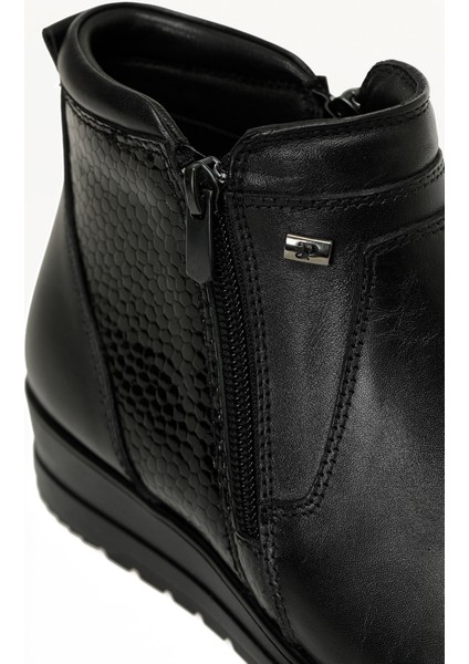 105654.Z5PR Siyah Kadın Dolgu Topuk Bot
