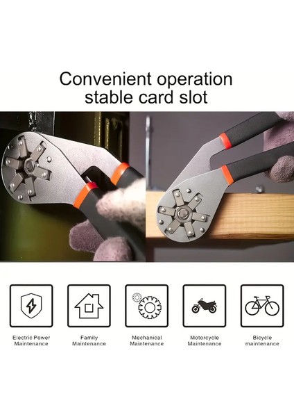 8 Inç Sihirli Anahtar | Çok Fonksiyonlu Ayarlı Anahtar, 12-20 mm ve 1/2"-3/4" Ölçülerle Uyumlu