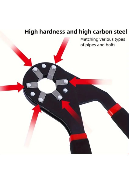 8 Inç Sihirli Anahtar | Çok Fonksiyonlu Ayarlı Anahtar, 12-20 mm ve 1/2"-3/4" Ölçülerle Uyumlu modelleri