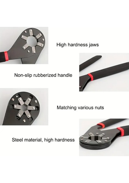 8 Inç Sihirli Anahtar | Çok Fonksiyonlu Ayarlı Anahtar, 12-20 mm ve 1/2"-3/4" Ölçülerle Uyumlu fırsatları