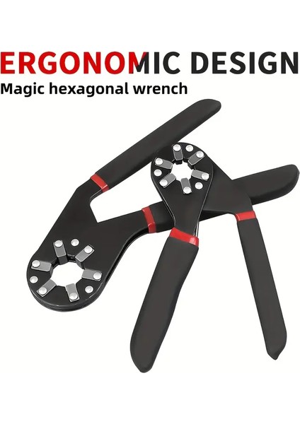 8 Inç Sihirli Anahtar | Çok Fonksiyonlu Ayarlı Anahtar, 12-20 mm ve 1/2"-3/4" Ölçülerle Uyumlu