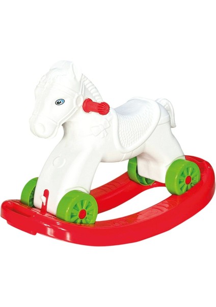 Beyaz Çocuk Bebek Sürülebilir Sallanan At, Eğlenceli ve Güvenli Oyuncak