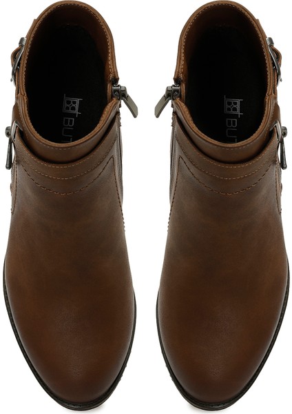 24K-1031 5pr Taba Kadın Topuklu Bot fırsatları