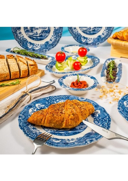 Vintage Blue 14 Parça Kahvaltı Takımı fiyatları