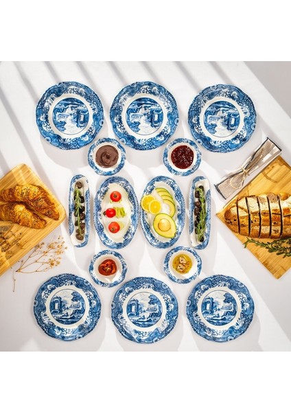 Vintage Blue 14 Parça Kahvaltı Takımı