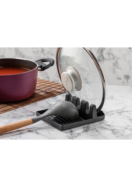 Kaşık ve Tencere Kapağı Tutucu Antrasit