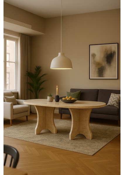 Kelebek Model 180X90X75 (Kalın Kenar 36MM) Yemek Masası Mutfak Masası Çok Amaçlı Masa (Sadece Masa)