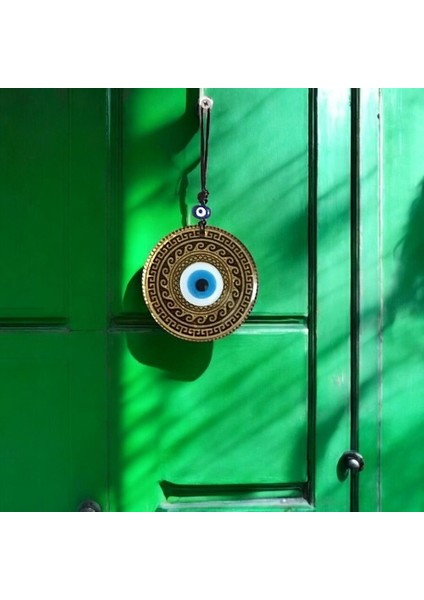 Altın Varaklı Nazar Boncuklu Füzyon Cam El Işçiliği 12 cm Duvar Süsü Nazarlık Hediyelik Eşya fiyatları