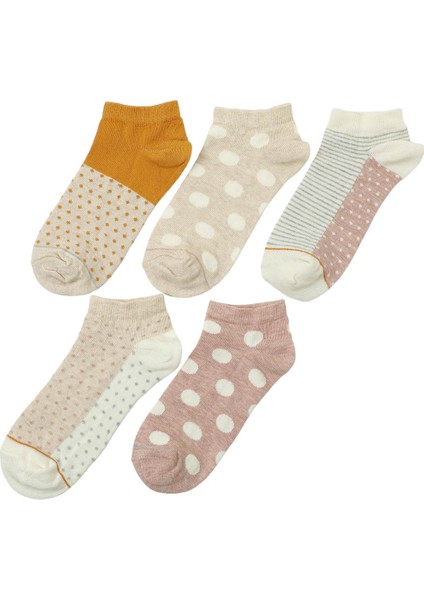 Hardal 5 Lı Ptk-W 5pr Pembe Kadın 5'li Patik Çorap
