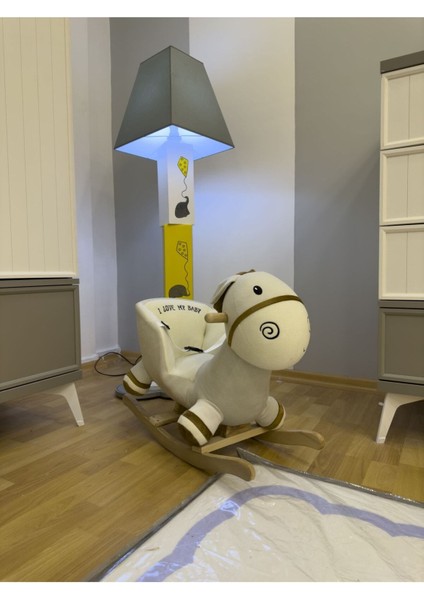 Pelüş Sallanan Ahşap At ve Sandalye, Öğretici ve Güvenilir, 2 Yıl Garantili