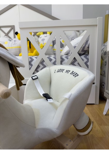 Pelüş Sallanan Ahşap At ve Sandalye, Öğretici ve Güvenilir, 2 Yıl Garantili