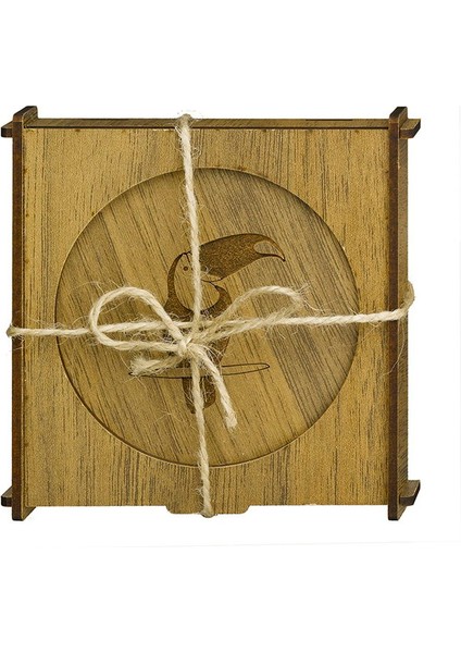 Tropic Bardak Altlığı 4'lü Set Kahverengi